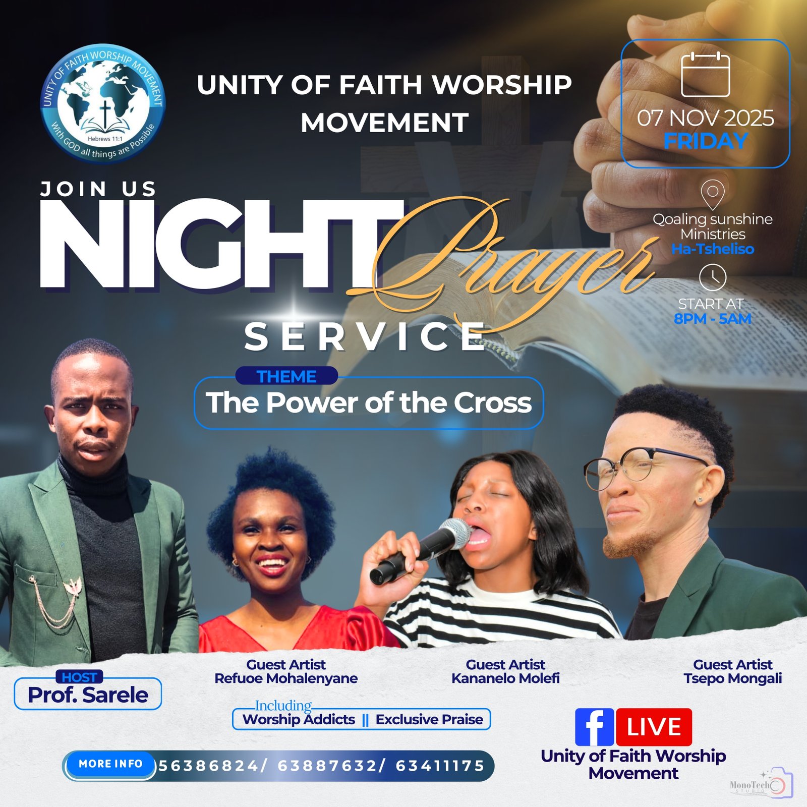 Church service invitation template